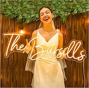 MEFFIAO Custom LED Neon Sign, Personalized Neon Sign Customizable for Wedding Business Bar Salon ... | Amazon (US)