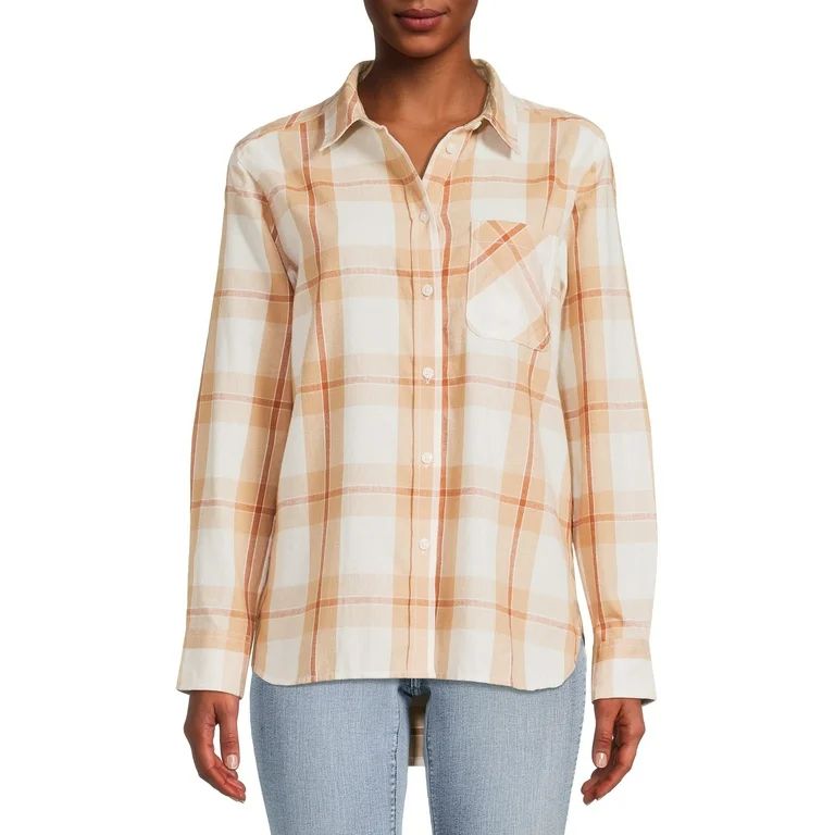 Time and Tru Women's Flannel Shirt - Walmart.com | Walmart (US)