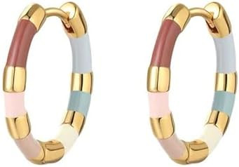 Milan Chiva 14K Gold Plated Small Huggie Dangle Earrings | Lightweight Trendy Heart Dainty Jewelr... | Amazon (US)