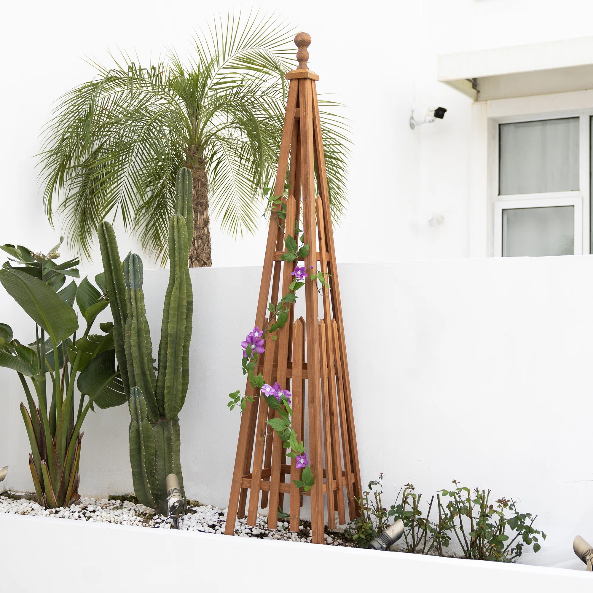Caydenn Wood Obelisk Trellis【upgrade version】 | Wayfair North America