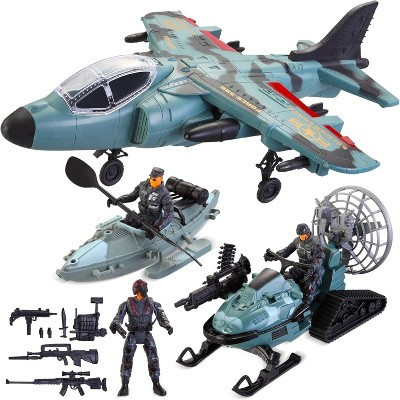 Military Toy Set, Airplane Toy, Pretend Play Fighter Jet with Soliders, Army Men, Kayak Boat, Army Toys for Boys Age 4-7, Kids Birthday Xmas Gifts | Target