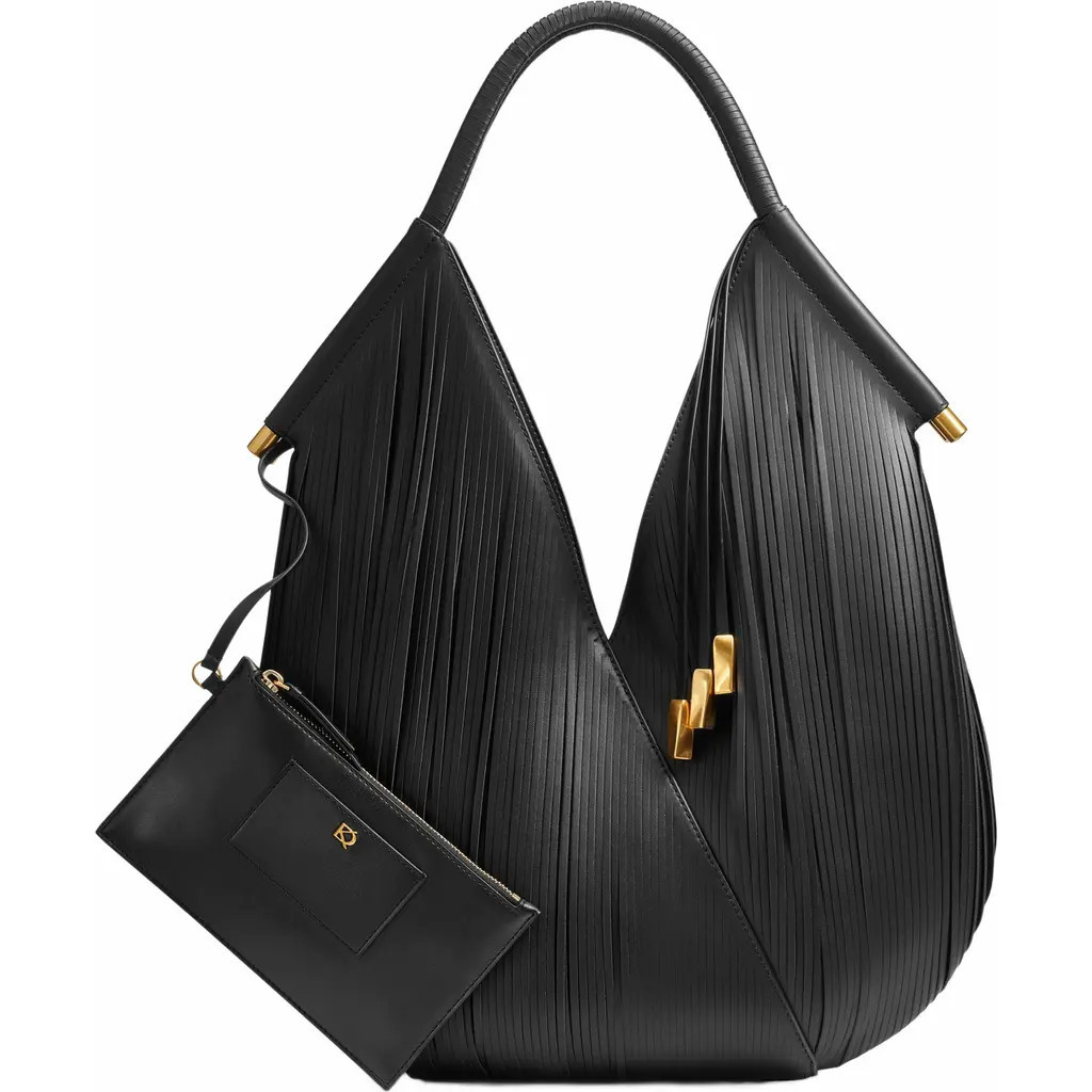 Donna Karan New York Baldwin Lasercut Shoulder in Black/gold at Nordstrom | Nordstrom