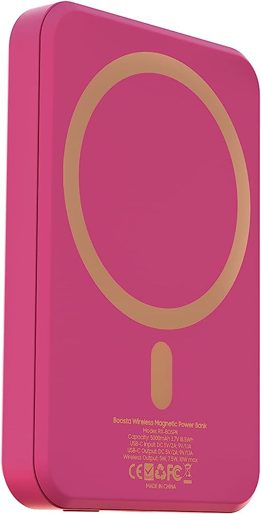 RapidX Boosta Wireless Portable Magnetic Charger, 5000 mAh Power Bank MagSafe Compatible, Works w... | Amazon (US)