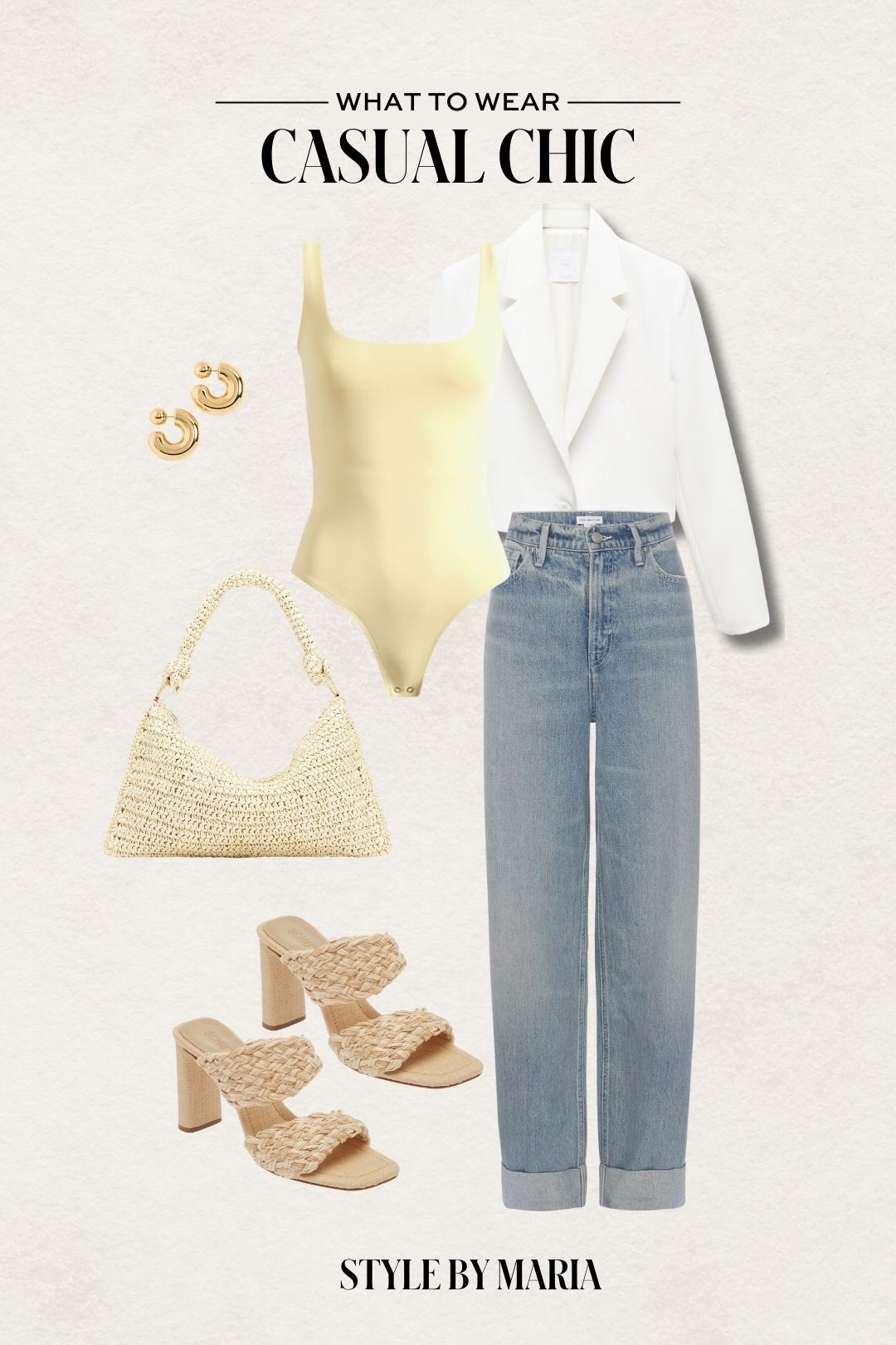Spring outfit ideas
Good American butter yellow bodysuit 
Good American barrel jeans
Schutz raffia sandals
Straw hobo bag



#LTKFindsUnder100 #LTKSaleAlert #LTKStyleTip