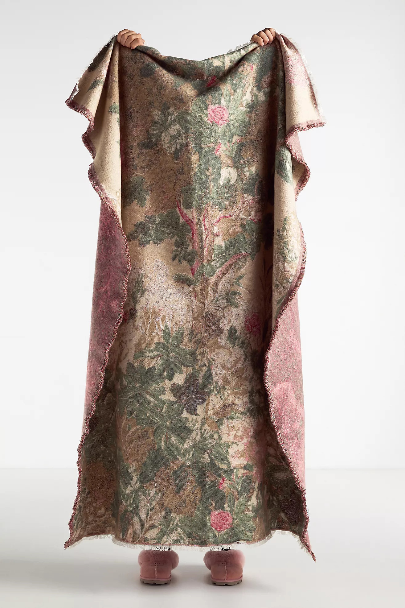 Woven Jacquard Patterned Throw Blanket | Anthropologie (US)