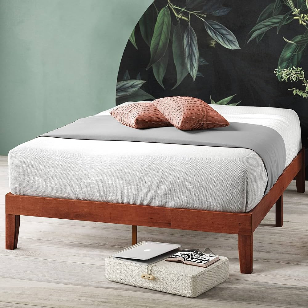 ZINUS Wen Wood Platform Bed Frame, Solid Wood Foundation, Wood Slat Support, No Box Spring Needed... | Amazon (US)
