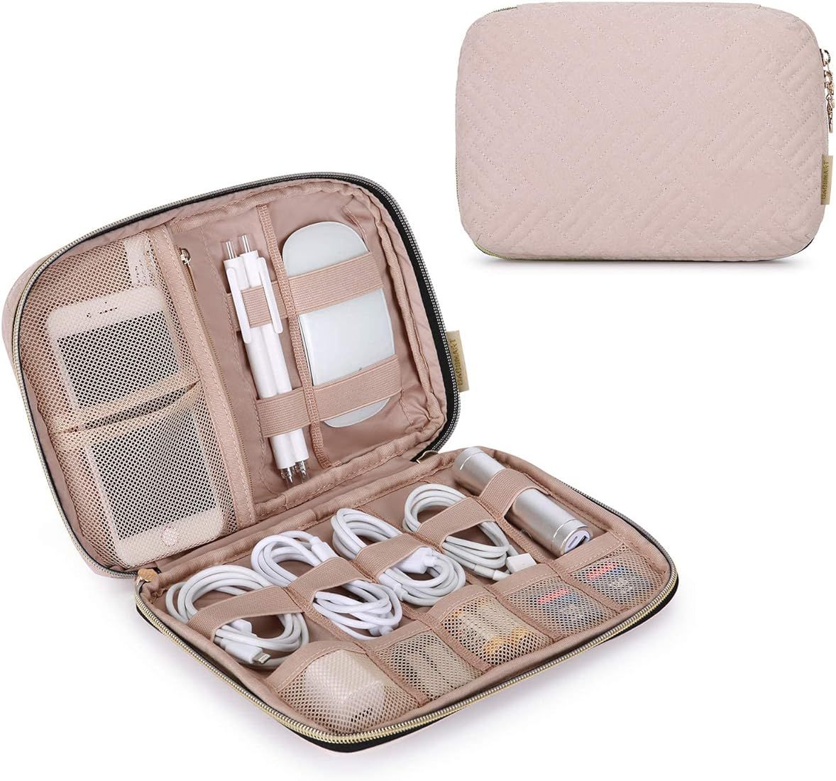 BAGSMART Electronics Organizer Travel Case, Small Travel Cable Organizer Bag for Travel Essential... | Amazon (US)