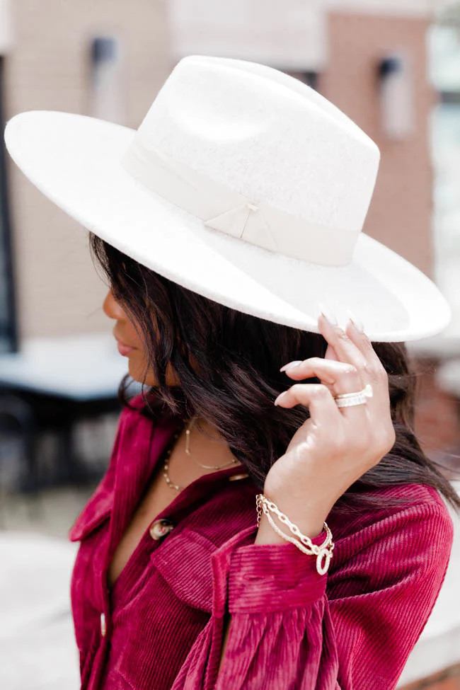 No Bad Days Oatmeal Wide Brim Hat | Pink Lily