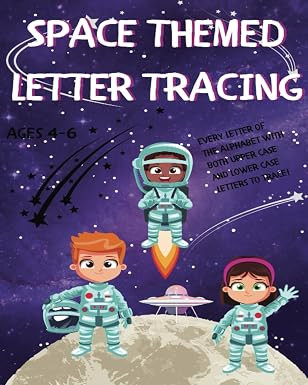 Space Themed Letter Tracing, Ages 4-6, Every Letter of the Alphabet with both Upper Case and Lowe... | Amazon (US)