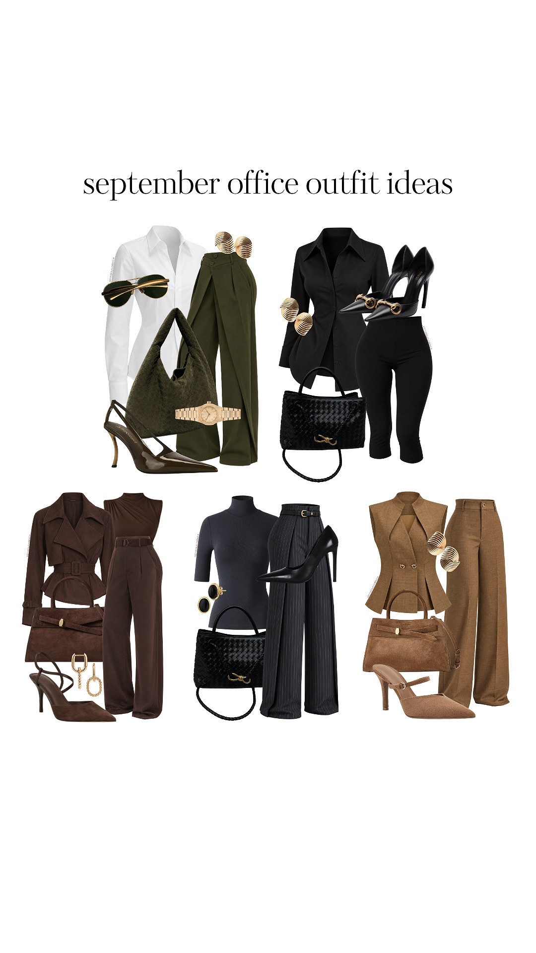A mix of on trend and classic pieces perfect for the office this September💪🏽🖤
