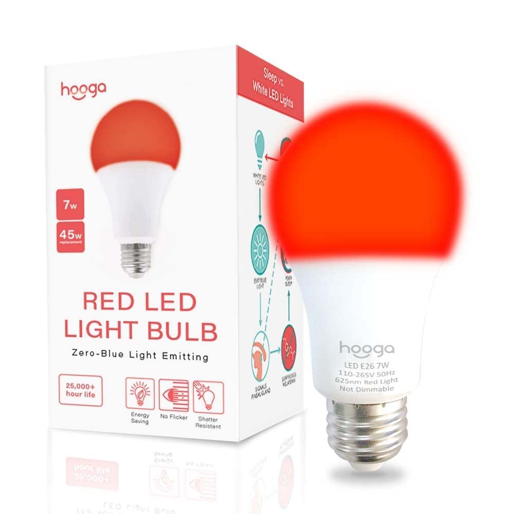 hooga Sleep Light Bulb, Blue Light Blocking Red Night Light. 625nm Red Bulb for Healthy Sleep. Ba... | Amazon (US)