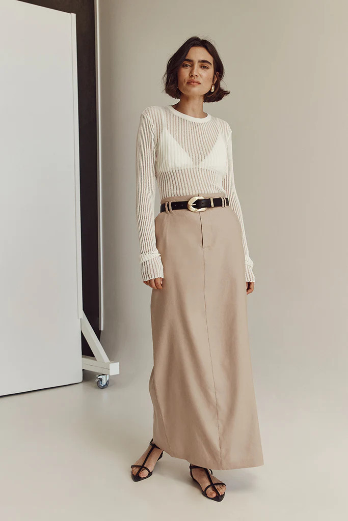LUCCA SAND MIDI SKIRT | DISSH