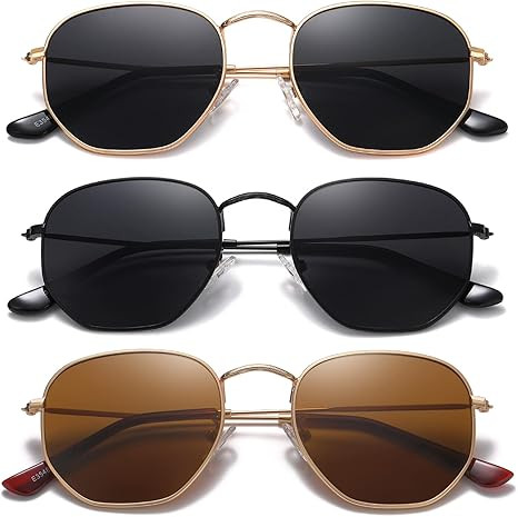 MEETSUN Polarized Hexagon Sunglasses for Women Men Polygon Square Sun Glasses UV400 Protection Me... | Amazon (US)