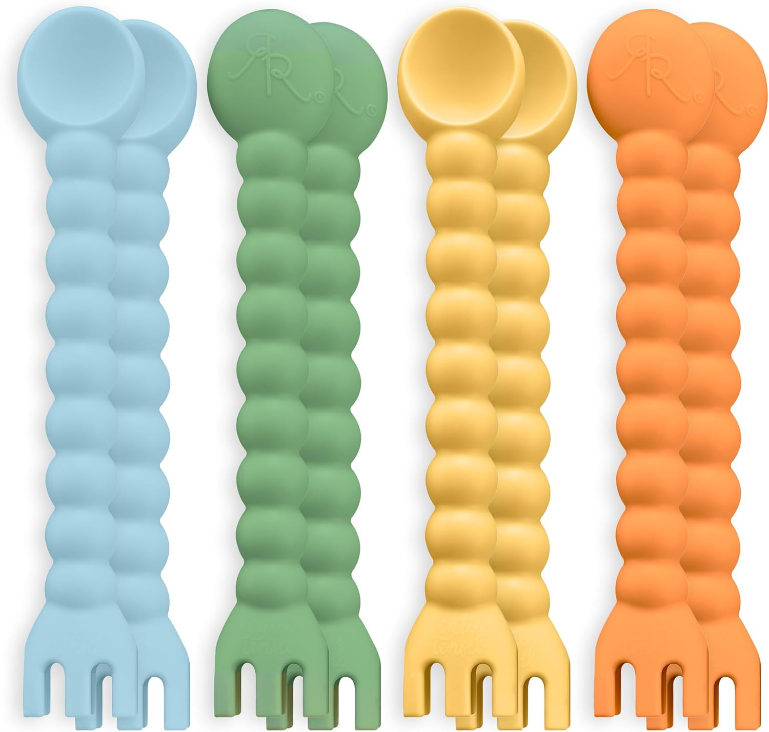 Ryan & Rose Cutie Tensils Baby Spoon and Fork (Rocket, 8 Pack) | Amazon (US)