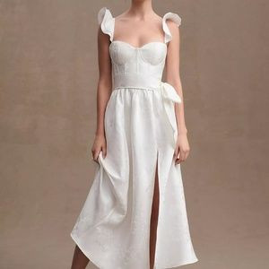 V. Chapman Vera Dress in White Baroque Floral | Poshmark