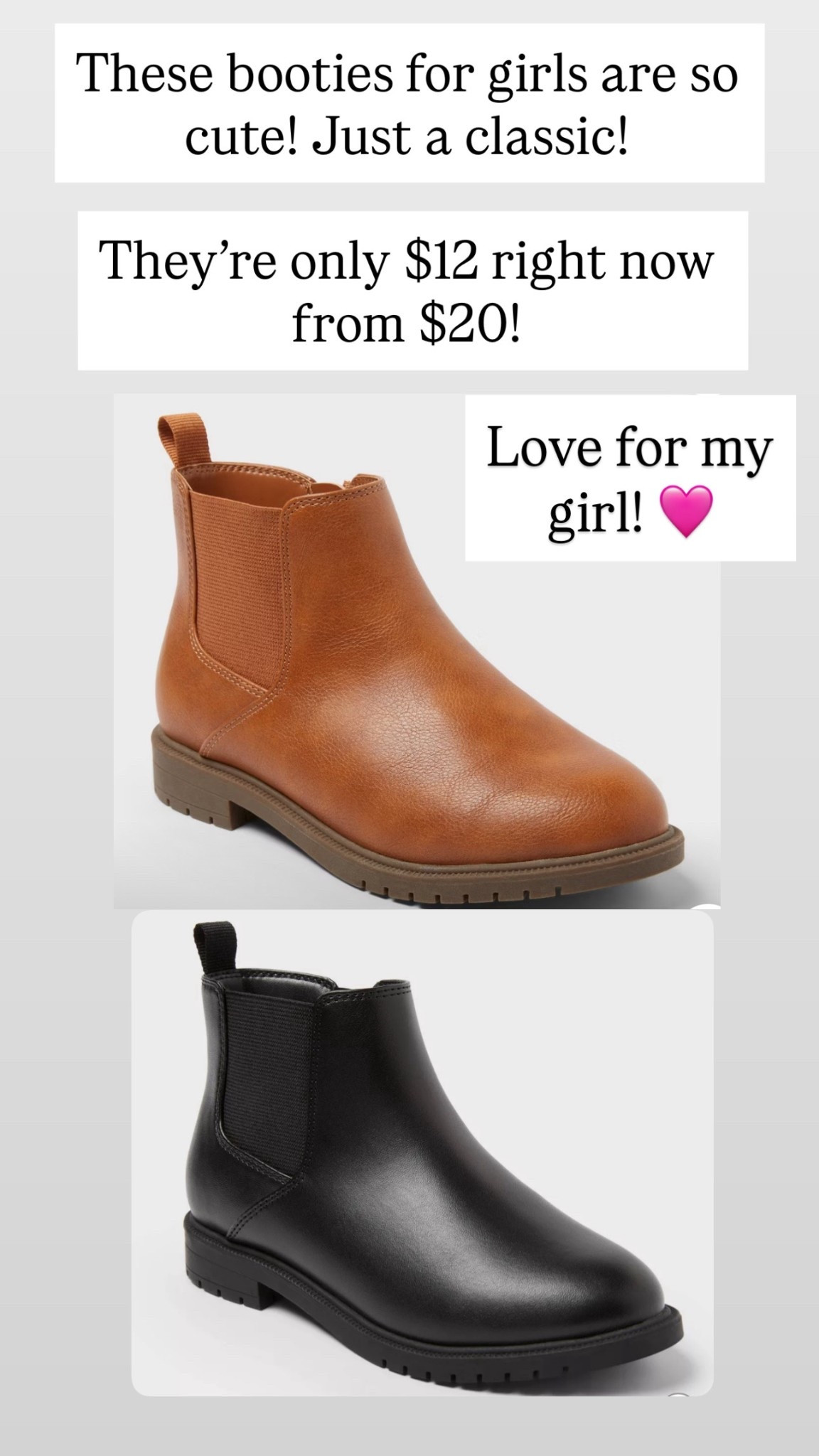 These classic booties are on sale! Such cute booties for girls! Only $12 from $20! 

#LTKShoeCrush #LTKKids #LTKSaleAlert