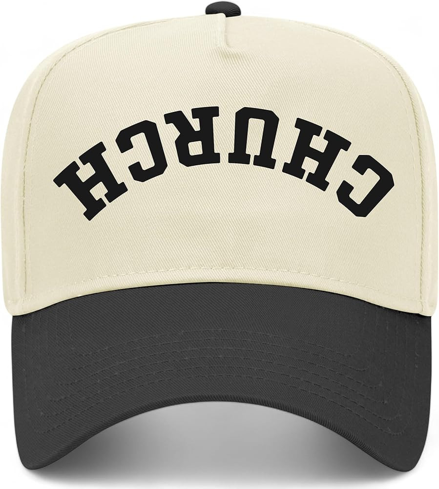Church Upside Down Reversed Vintage Trucker Hat | Premium Adjustable Snapback Baseball Hat for Me... | Amazon (US)