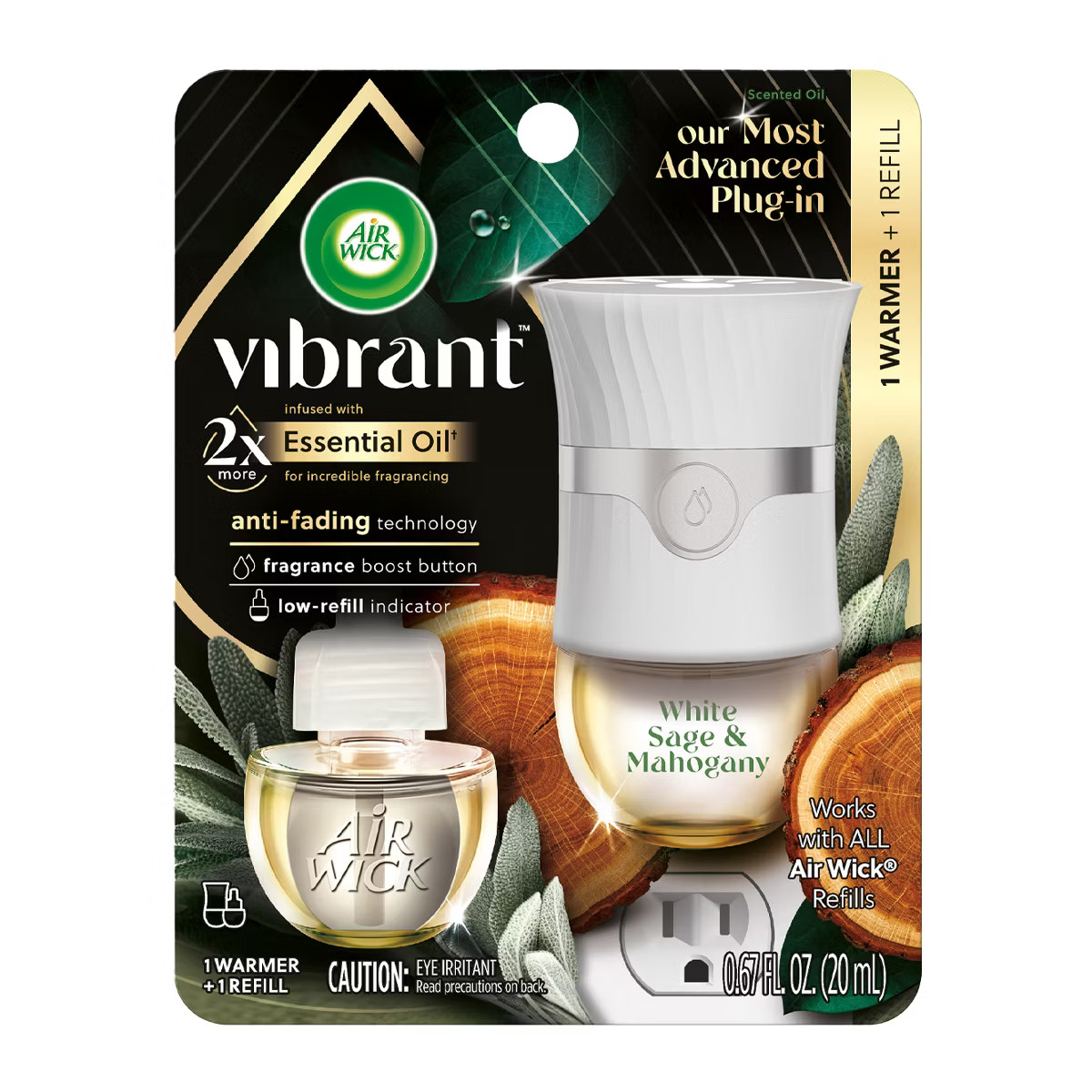 Air Wick Scented Oil Air Freshener - White Sage & Mahogany - 2ct | Target