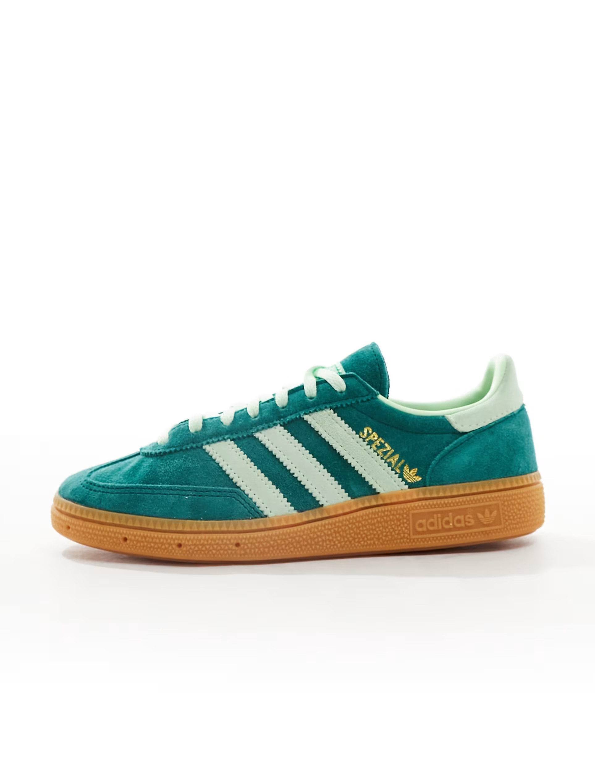 adidas Originals Handball Spezial trainers in green with gum sole | ASOS (Global)
