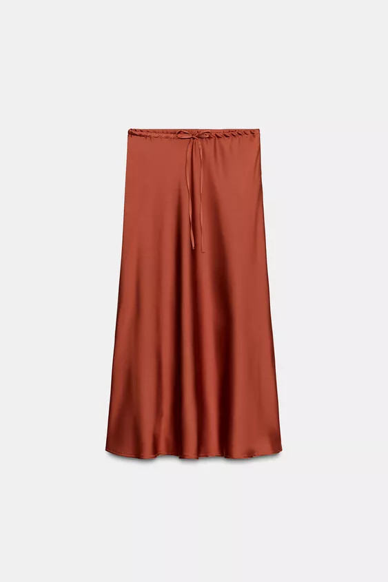 SATIN MIDI SKIRT | Zara UK