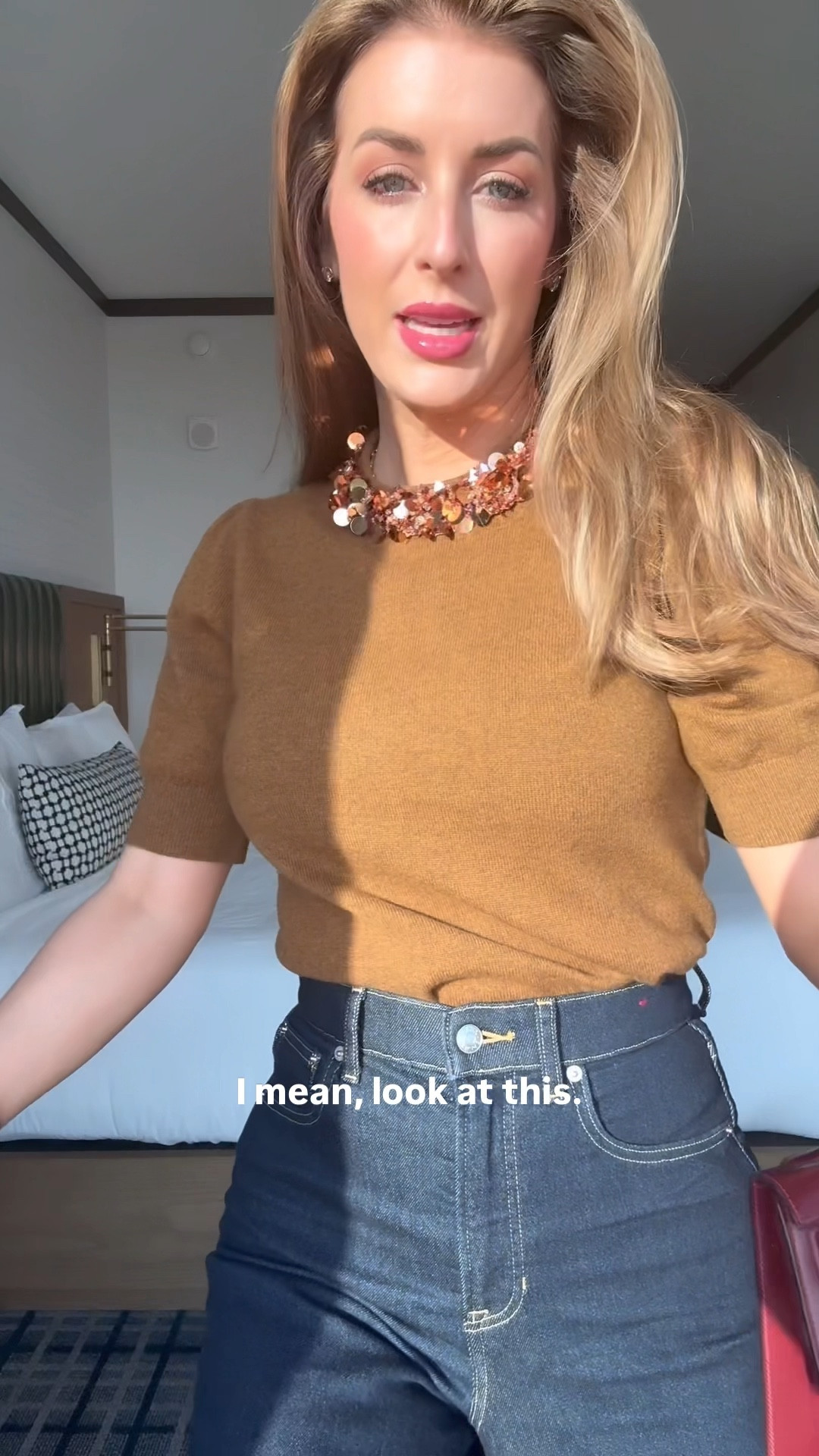 First night in Dallas ✨ Dinner with @spanx meant I had to break out my fave Spanx high-waisted denim. I went with the tall fit (PSA: their tall denim is tall—perfect for all my tall girlies!) and gave the hem a little DIY trim. I dressed them up with a sparkle top I seriously didn’t want to take off, a pop-of-color bag, and leopard shoes for the perfect finishing touch. Chic, comfy, and just the right amount of pizzazz for night one at #LTKCon 🖤 I’m wearing a small in the denim and a small in the top. Use code DENIM360 today only for a discount!

#LTKFallSale #LTKSeasonal #LTKCon