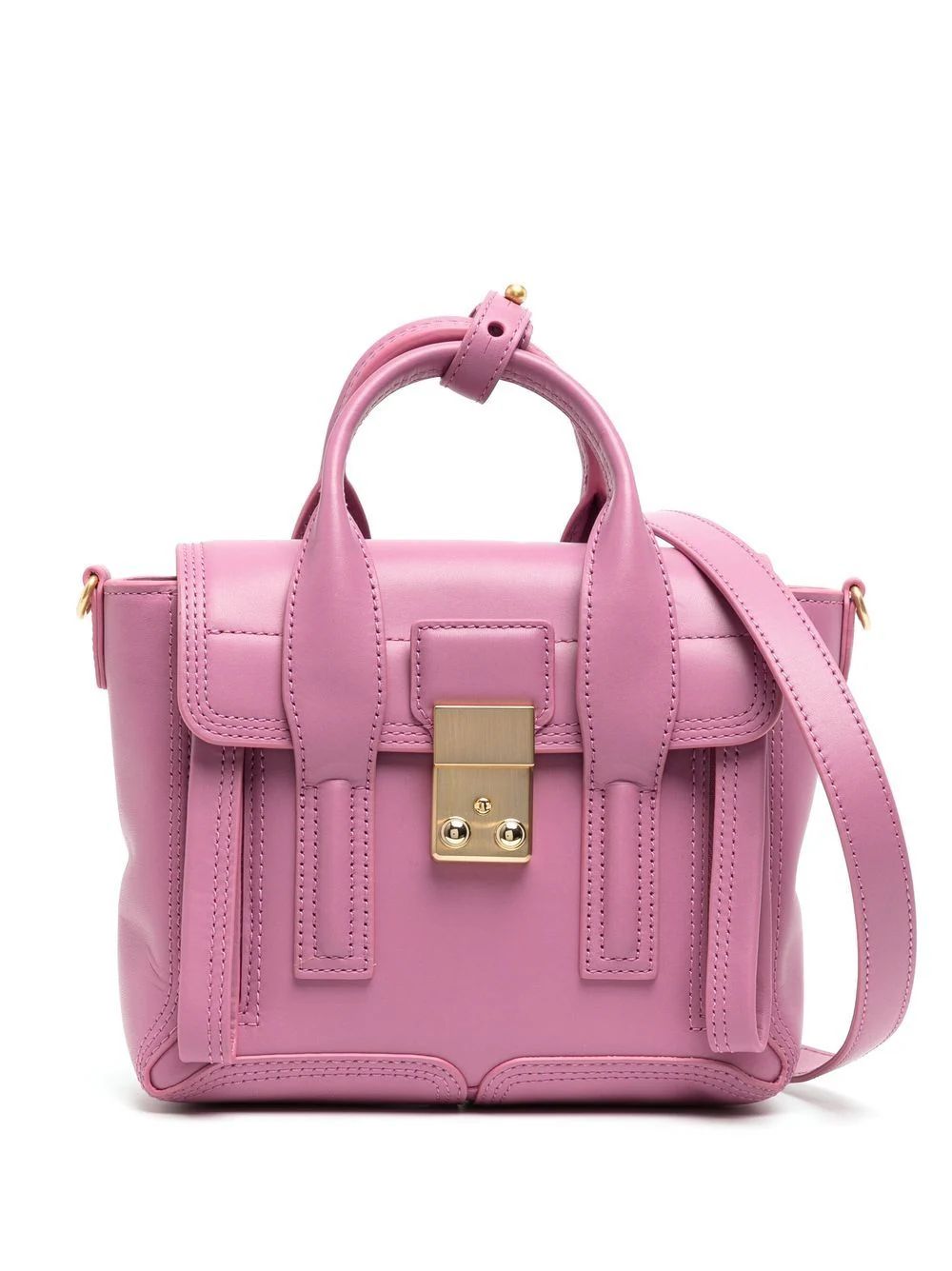 The Details3.1 Phillip LimPashli mini satchel bagorchid pink calf leather smooth grain gold-tone ... | Farfetch Global
