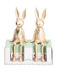 Set Of 2 Sitting Bunnies | TJ Maxx