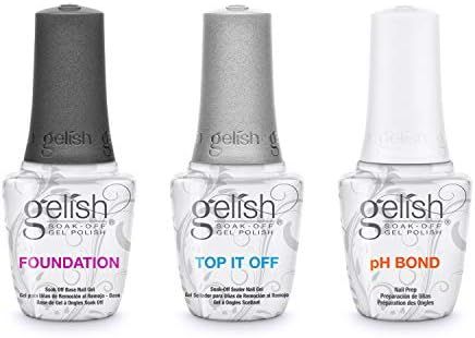 Gelish Terrific Trio Essentials 15 mL Basix Care Soak Off Gel Nail Polish Kit with Foundation, pH... | Amazon (US)