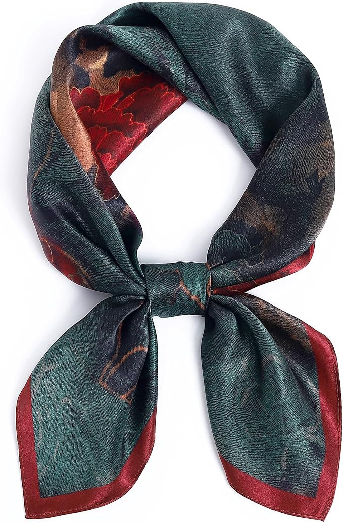 STARWHISPER 100% Pure Mulberry Silk Square Scarf27 x27 Lightweight Neckerchief Hair Scarf Headsca... | Amazon (US)
