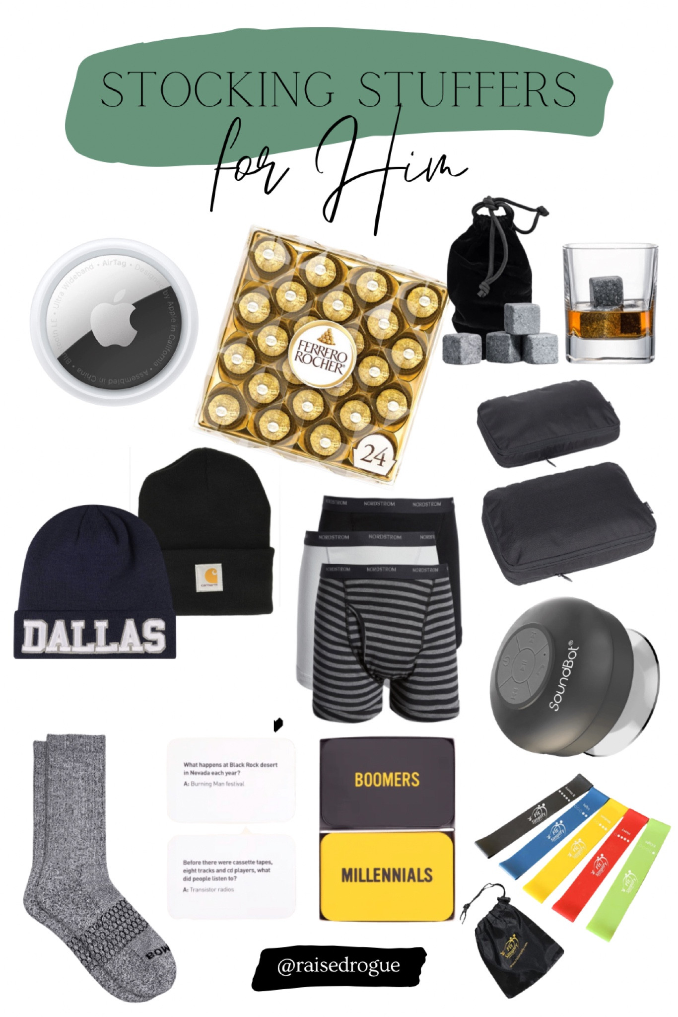 Stocking Stuffers for Him

Gift guide, gifts for him, gifts for guys, tech gifts, fitness gifts, gifts for men 


#LTKGiftGuide #LTKunder50 #LTKHoliday