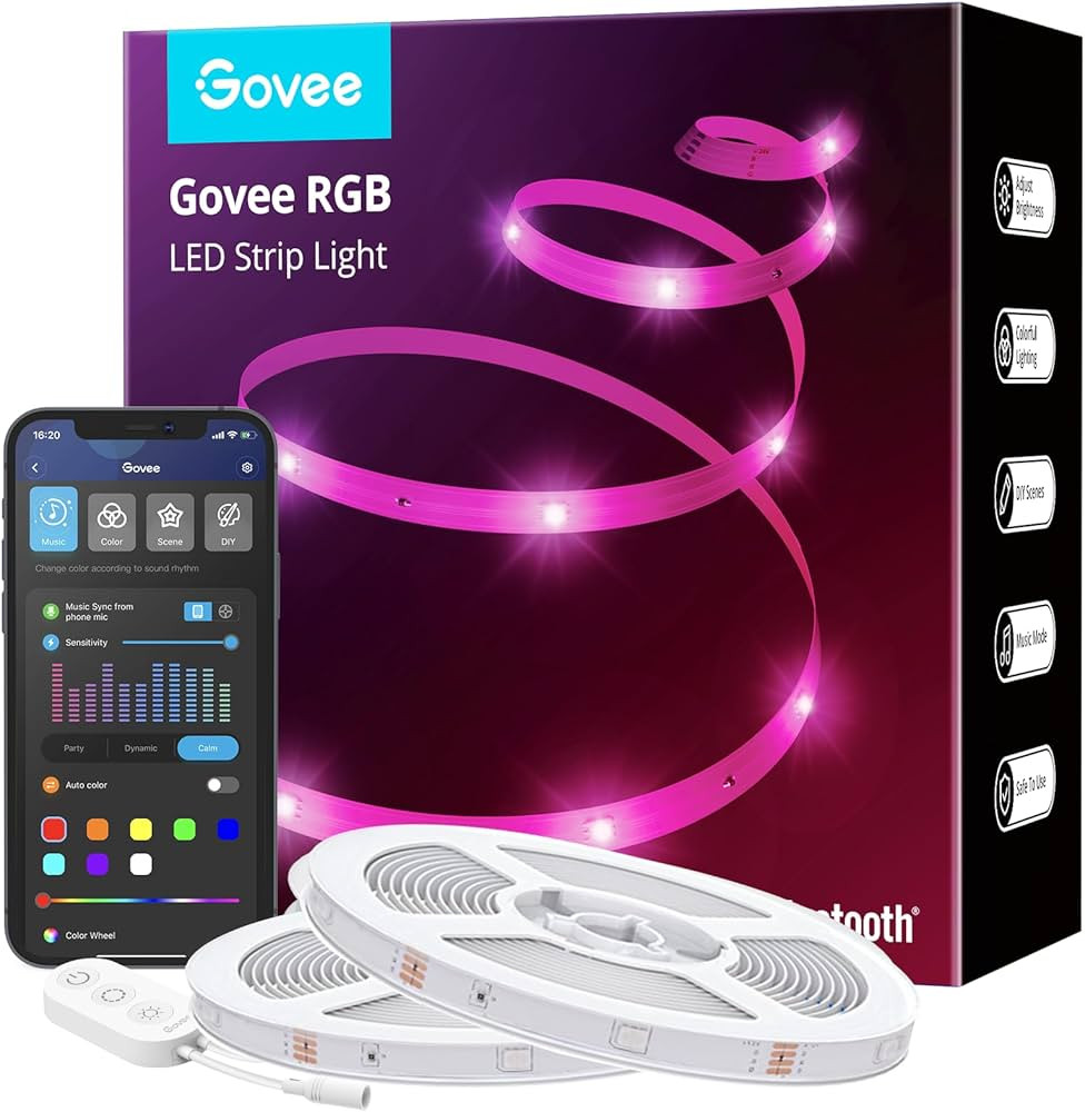 Amazon.com: Govee 100ft LED Strip Lights, Bluetooth RGB Easter LED Lights with App Control, 64 Sc... | Amazon (US)