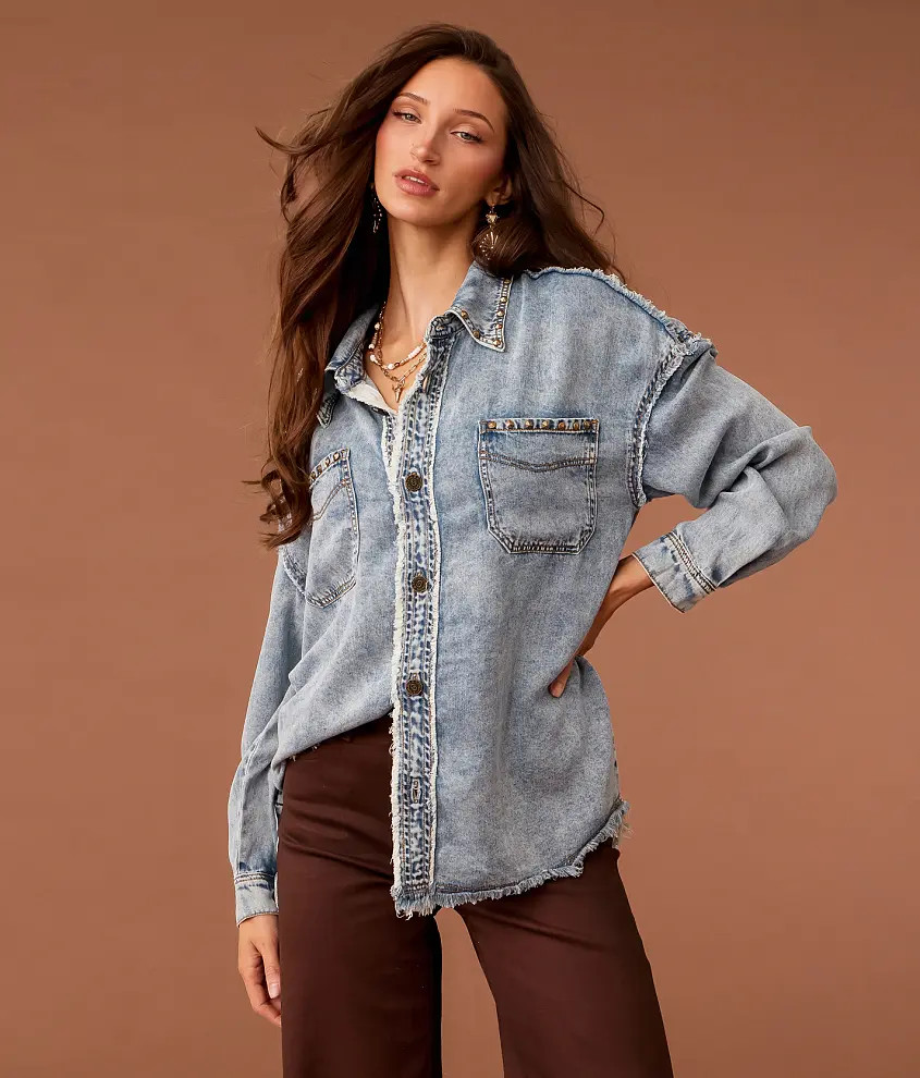 Studded Western Chambray Shirt | Buckle