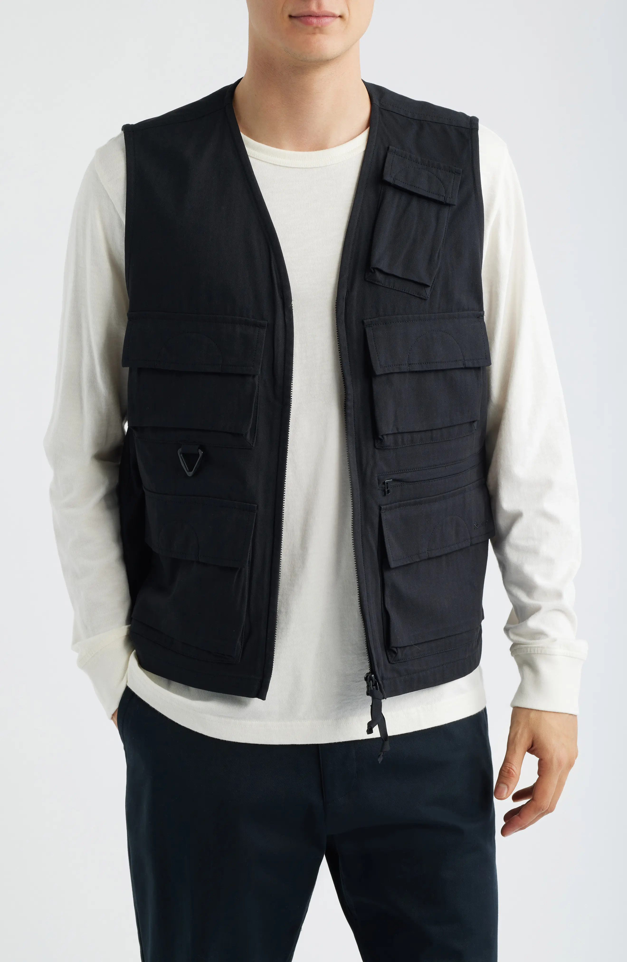 Snow Peak Takibi Herringbone Vest in Black at Nordstrom, Size Medium | Nordstrom
