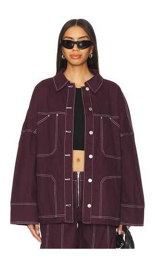 Kourt Jacket in Blackberry | Revolve Clothing (Global)