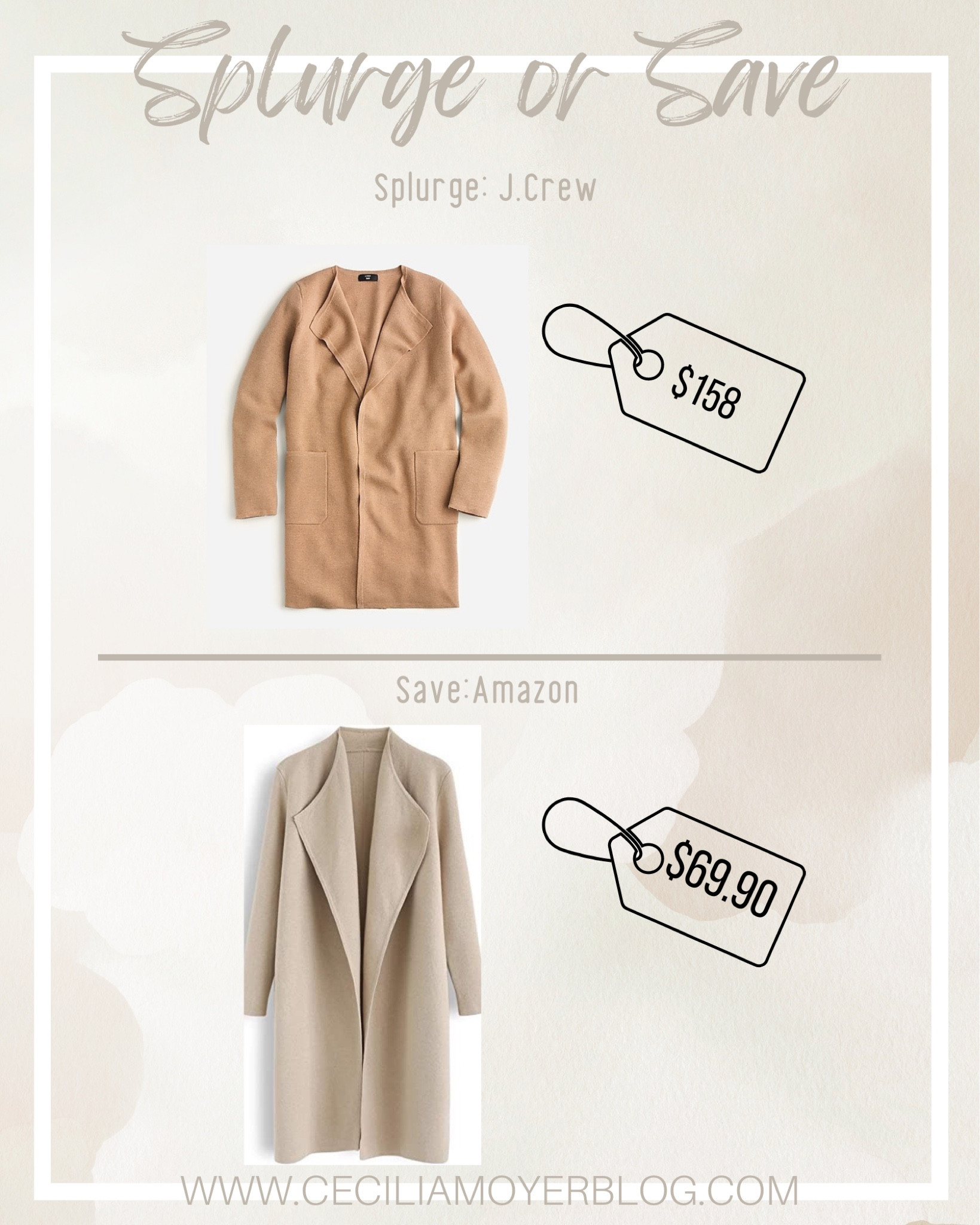 Splurge or save!  Jcrew cardigan dupe on Amazon!  Work wear - fall outfit - winter outfit 

#LTKsalealert #LTKSeasonal #LTKunder100