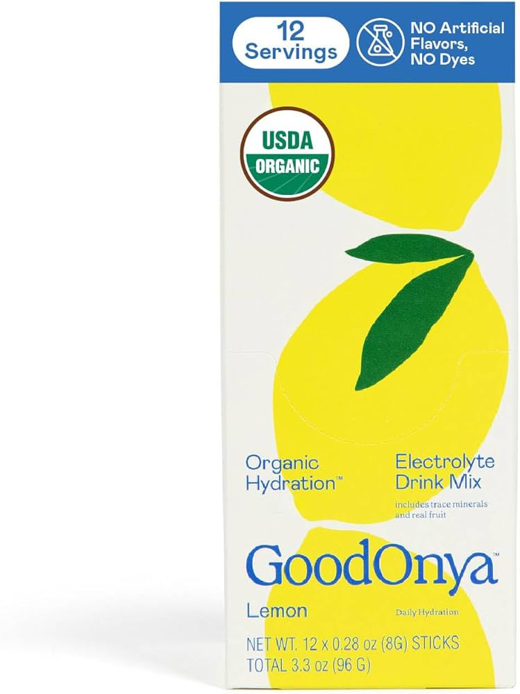 GOODONYA Organic Hydration Electrolyte Drink Mix, Certified Organic Hydration Powder, Non-GMO, Bi... | Amazon (US)