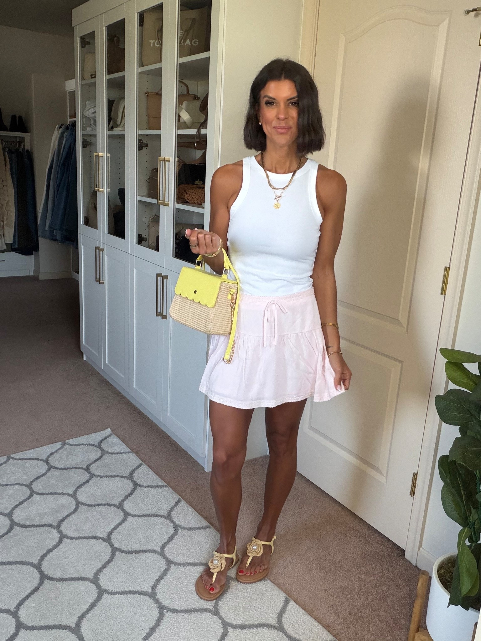 $12 Walmart skirt! Size small, need size xs
Size xs in tank 

#LTKSeasonal #LTKgrwm #LTKmomlife