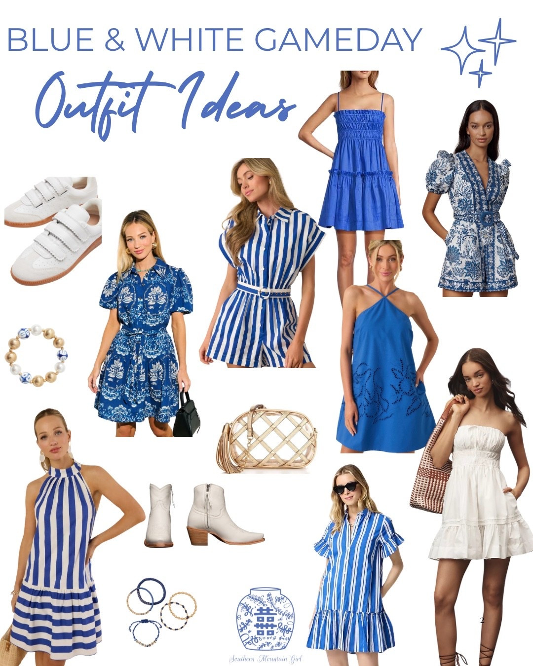 Blue and white game day 💙🤍🩵🏈

#LTKFindsUnder100 #LTKParties #LTKSeasonal