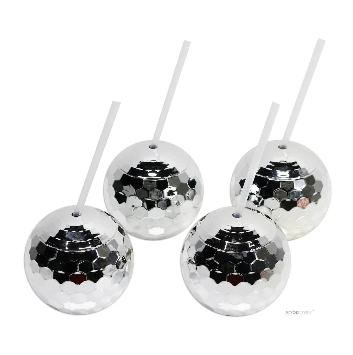 Koyal Wholesale 1970s Silver Disco Ball Drink Tumbler with Straw For New Year's Eve 2018 2019 202... | Walmart (US)