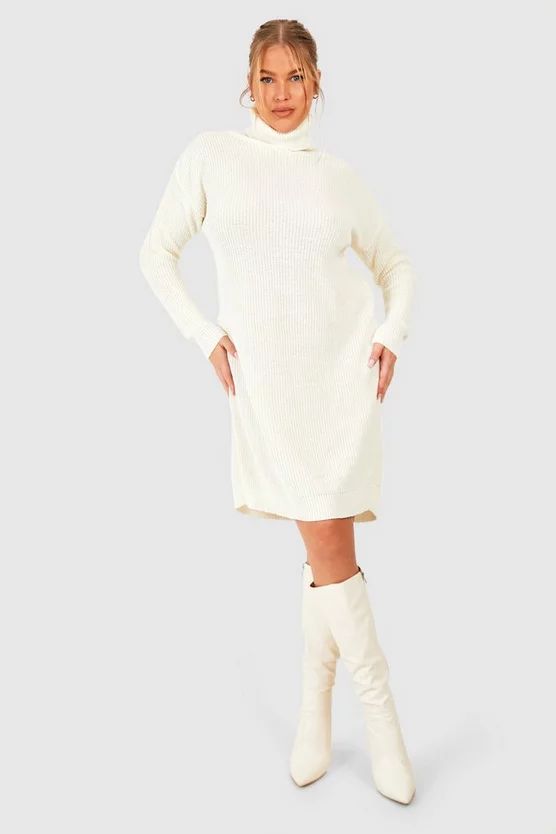 Plus Roll Neck Jumper Dress | Boohoo.com (US & CA)