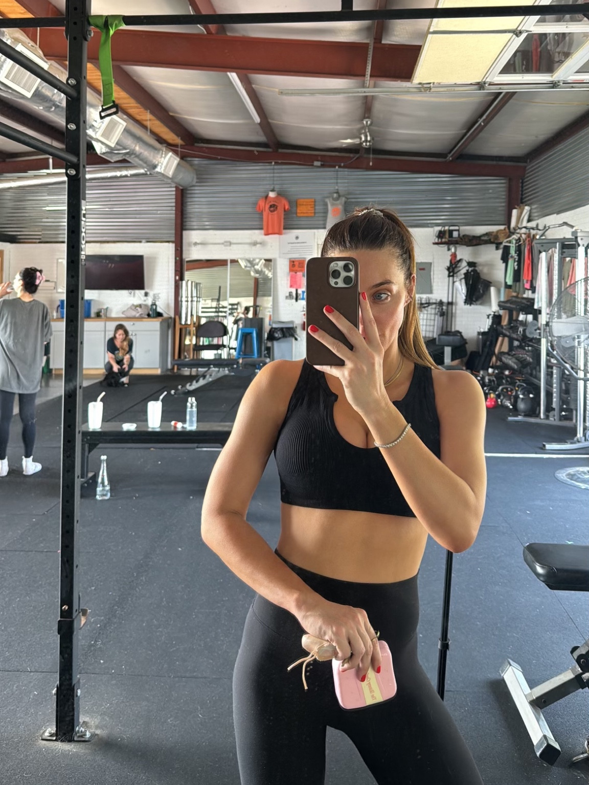 Workout top is Amazon. Set is under $40