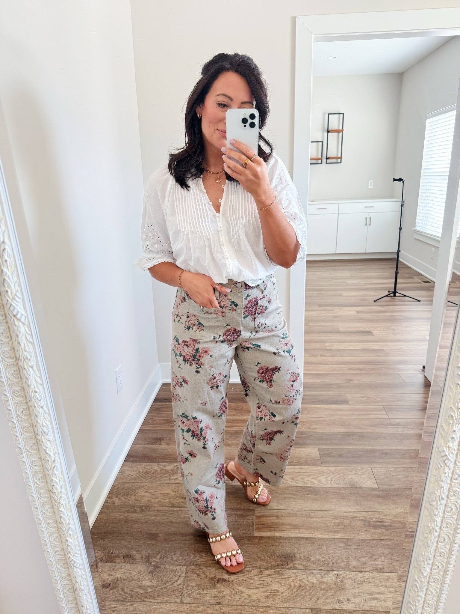 TARGET 🎯 TUESDAY 
 • medium top - loose fit 
• sized up one in denim - in a size 8
• sandals true to size


#LTKSeasonal #LTKOver40 #LTKgrwm