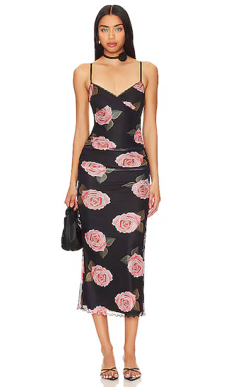 Calla Mesh Dress in Black | Revolve Clothing (Global)