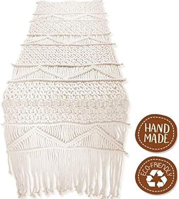 SnugLife Macrame Table Runner (112" x 13") Long | Boho Table Runner | Wedding Table Decor | Vinta... | Amazon (US)