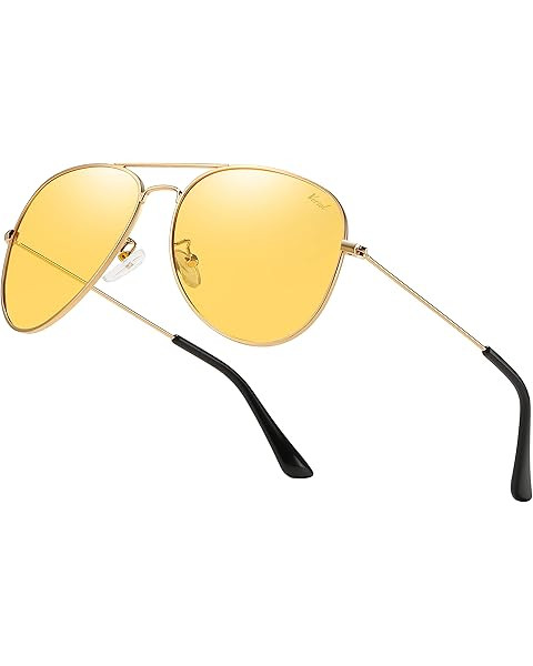 Outray Aviator Sunglasses for Men Women Night Vision Polarized Metal Frame Sunglasses for Driving... | Amazon (US)