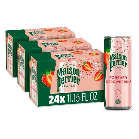 Maison Perrier Forever Strawberry Sparkling Water, 11.15 fl oz, 24 Pack Cans (3 Pack of 8) | Walmart (US)