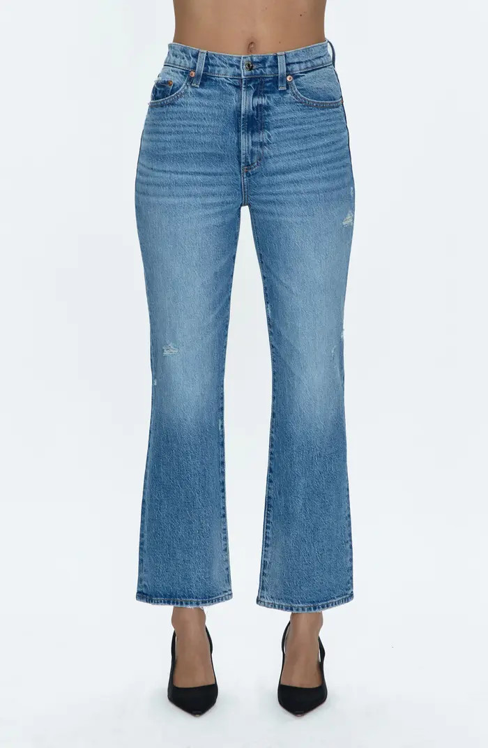 Pistola Ally Raw Step Hem High Waist Crop Bootcut Jeans | Nordstrom | Nordstrom