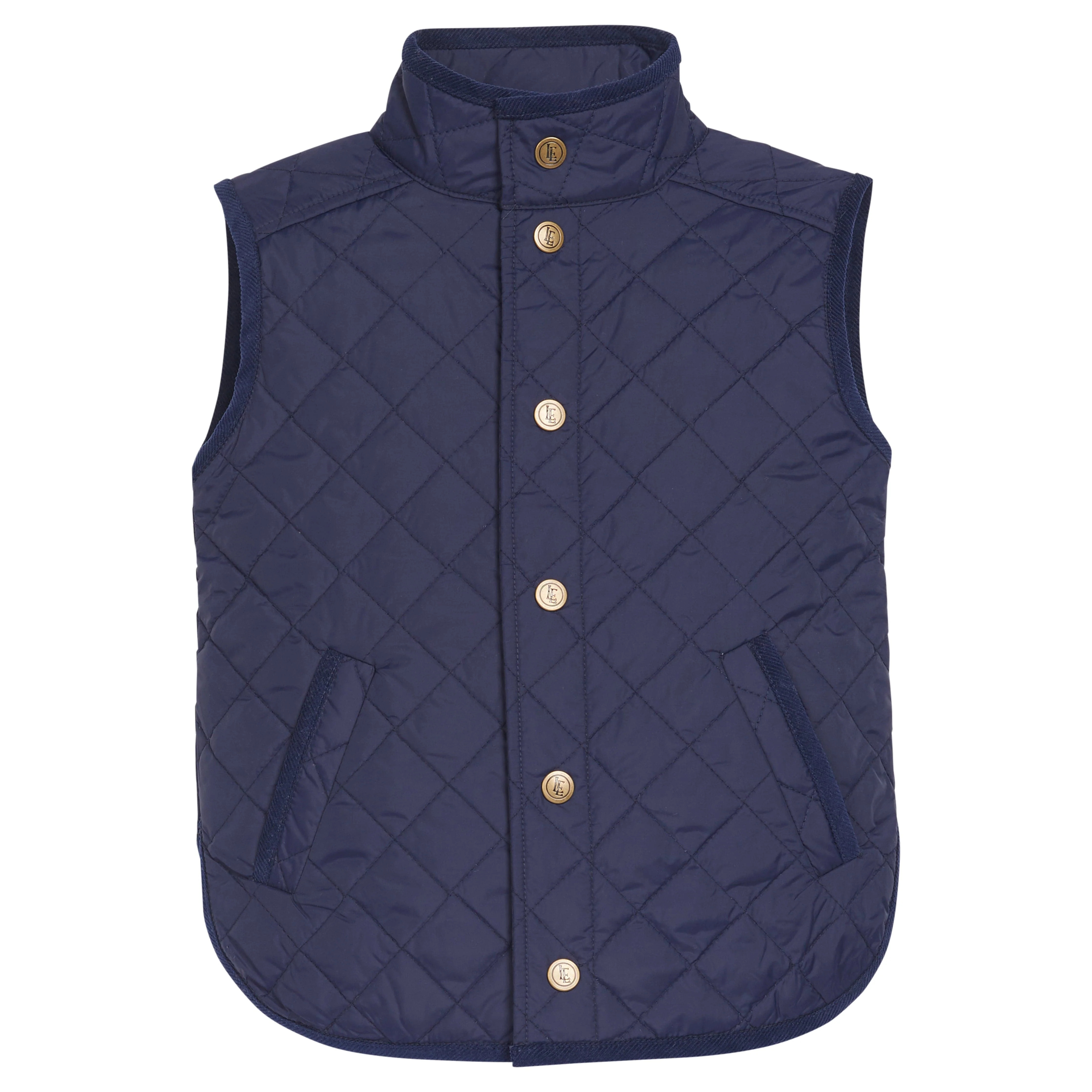 Classic Quilted Vest - Navy | Little English