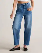 Bella Stretch Barrel Jeans | Quince
