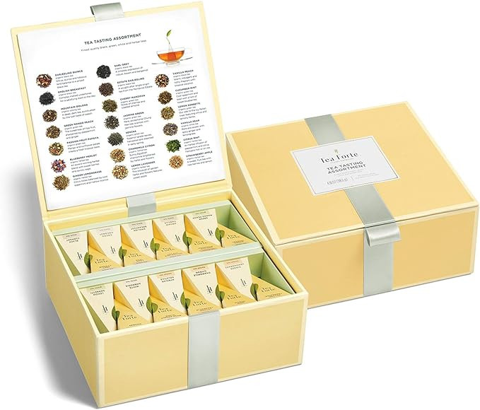 Tea Forte Tea Chests with 40 Handcrafted Pyramid Tea Infusers (Tea Tasting Asst) | Amazon (US)